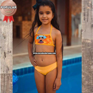 Biquine Infantil Personagens P/M/G 1 a 4 anos