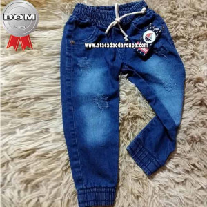 Calça Jeans Jogger Infantil 1 a 8 Anos