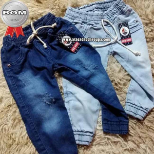 Calça Jeans Jogger Infantil 1 a 8 Anos