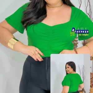 Cropped Plus Size Feminino Suede