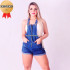 Jardineira Jeans com Lycra Zipper 36 ao 46