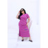 Vestido Longo Listrado Plus Size