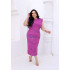 Vestido Longo Listrado Plus Size