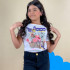 Cropped Infantil Em Viscolycra Estampado