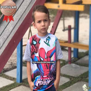 Camisa Personagens Gola Careca 2 a 5 Anos