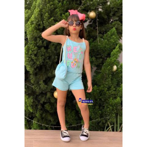 Conjunto Short Sara Infantil 3 Pecas