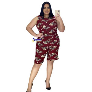 Conjunto Feminino Plus Size Estampado