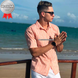 Camisa Social Listrada Masculina P/M/G