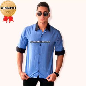 Camisa Social Masculina 3/4  P/M/G/GG