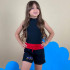 Short Brim Infantil Listras na Lateral