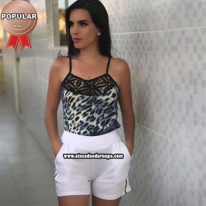 Short Feminino Moletinho Cós Ribana G