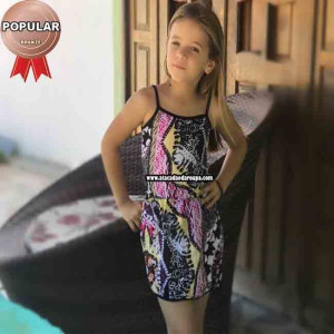 Vestido Infantil Summer Plex 6 A 8 Anos