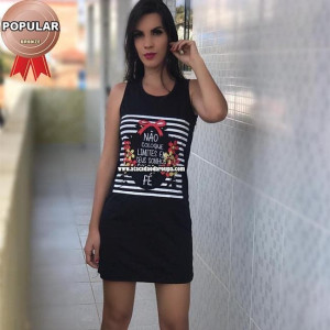 Vestido Modelo Manga e Regata Curto M