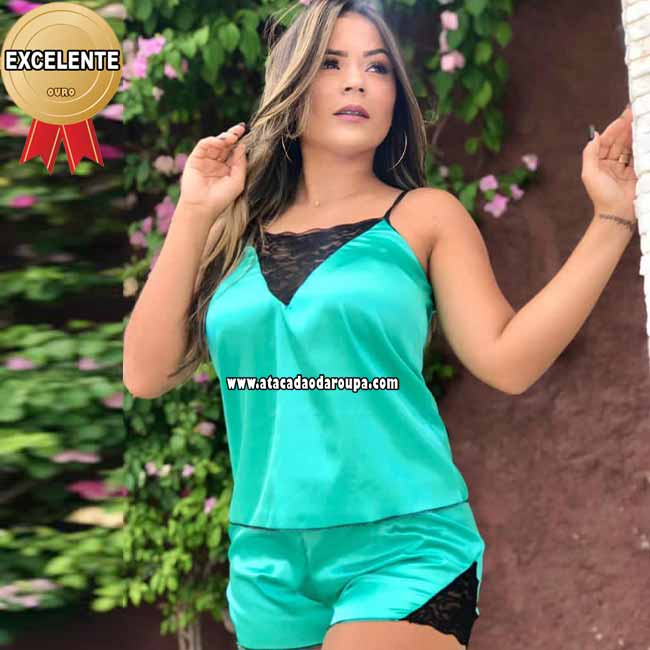 Baby Dool de Cetim e Renda