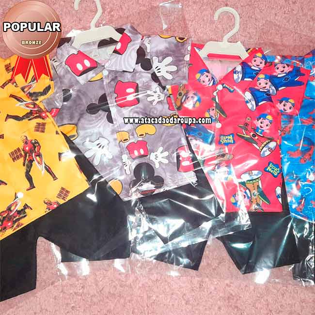Conjunto Temático Bebê Poliester Tactel Rn