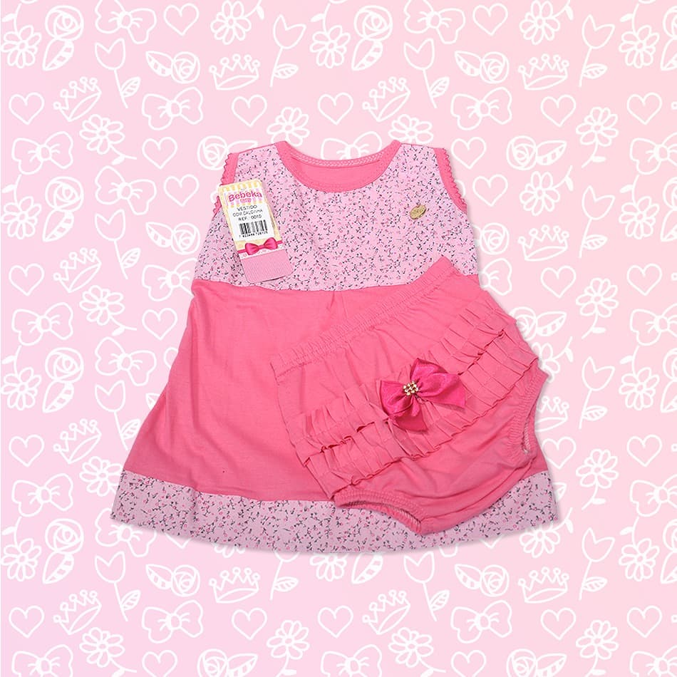 Conjuntinhos e Vestidinhos de Bebê Bebeka Baby 4 A 12 Meses
