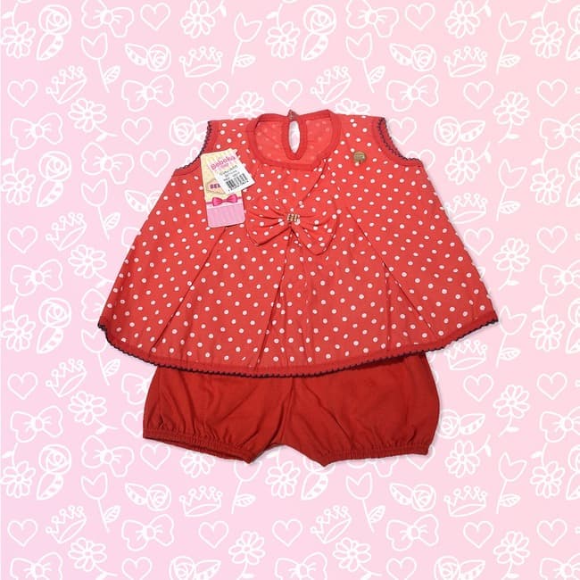 Conjuntinhos e Vestidinhos de Bebê Bebeka Baby 4 A 12 Meses