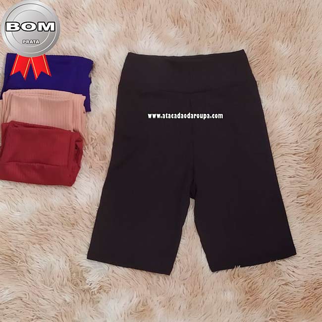 Bermuda Canelada Estilo Ciclista Feminino M