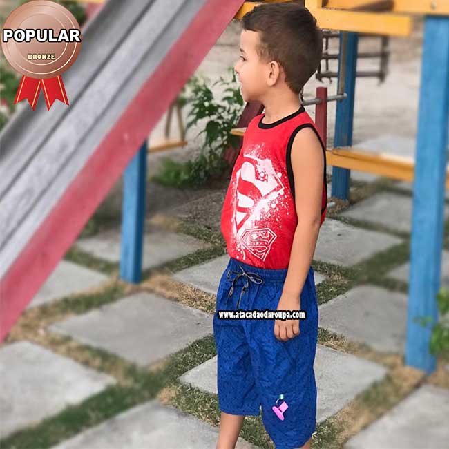 Short Brim Estampado Infantil P/M/G 2 a 6 Anos