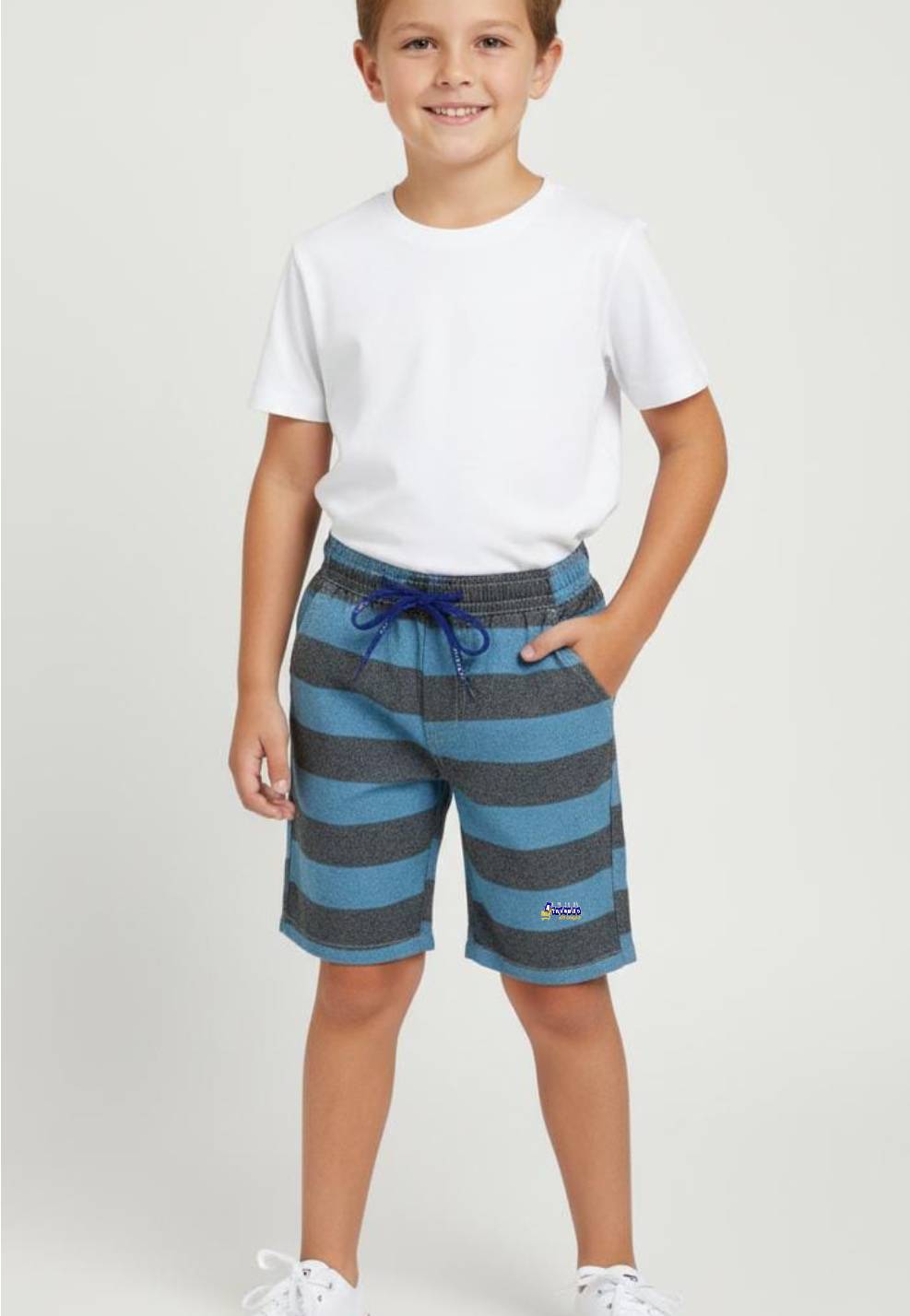 Bermuda Brim Infantil Cós Elástico