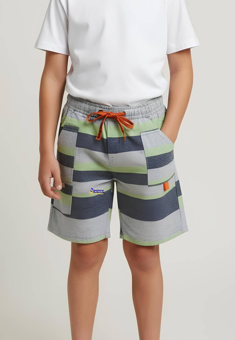Bermuda Brim Infantil Cós Elástico
