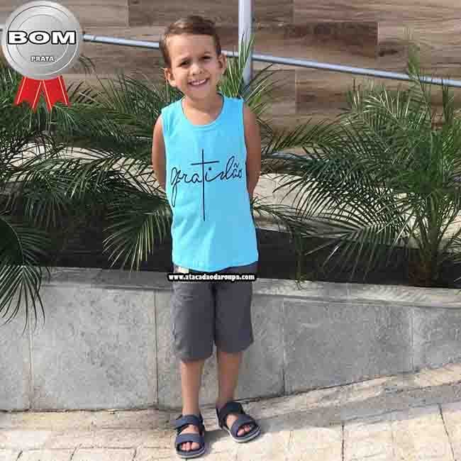 Bermuda Infantil Brim Lisa Com Regulador 2 a 8 Anos