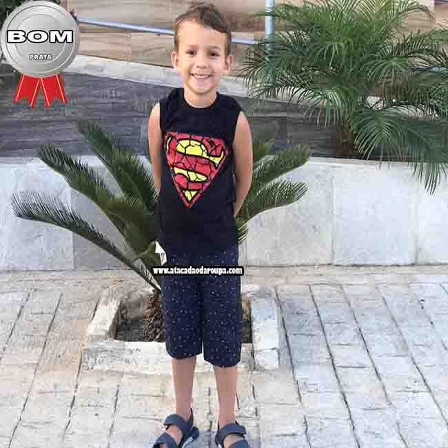 Bermuda Infantil Brim Lisa Com Regulador 2 a 8 Anos