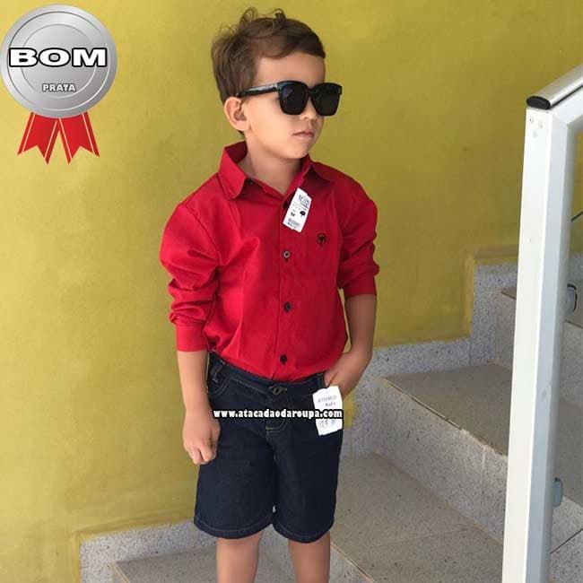 Bermuda Jeans Infantil com Regulador 1 a 4 anos