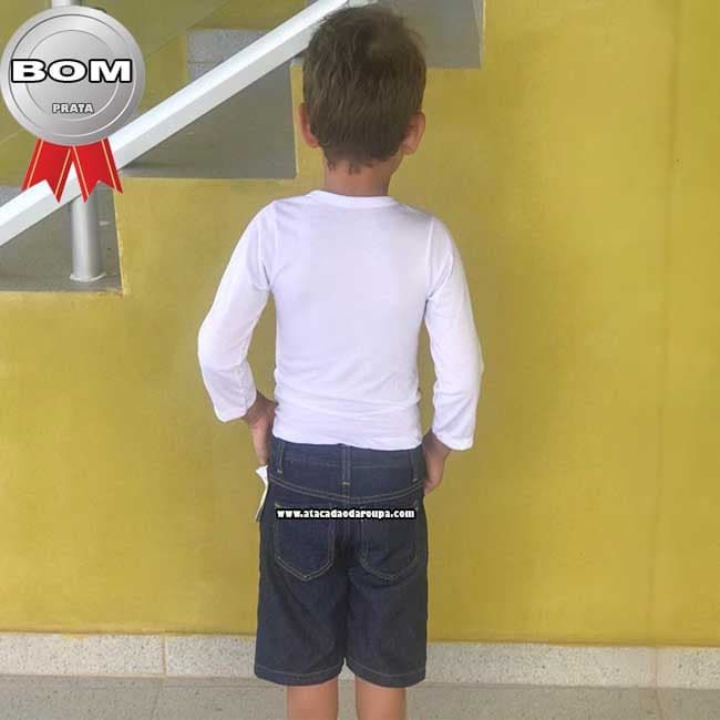 Bermuda Jeans Infantil com Regulador 1 a 4 anos