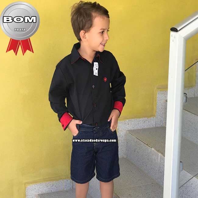 Bermuda Jeans Infantil com Regulador 1 a 4 anos