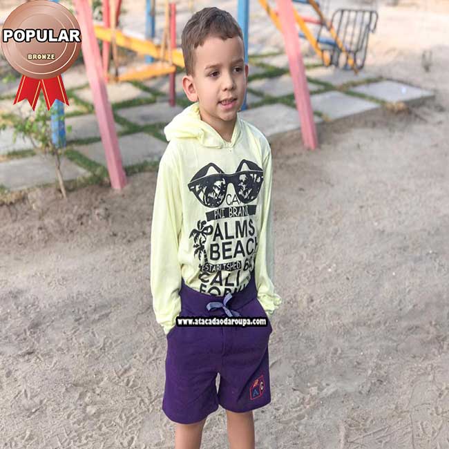 Bermuda Masculino Moletom Infantil