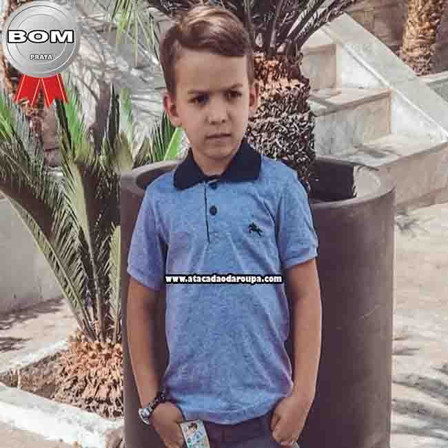 Camisa Gola Polo Infantil Algodão