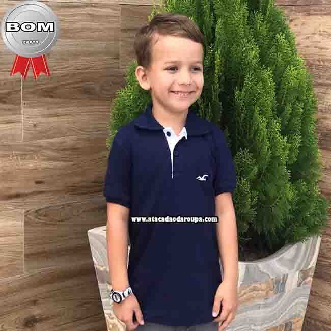 Camisa Gola Polo Infantil Algodão