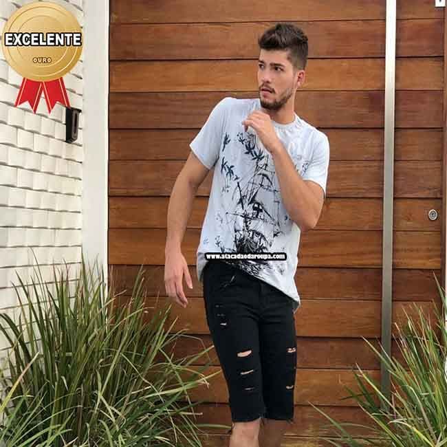 Bermuda Brim Destroyed com Lycra
