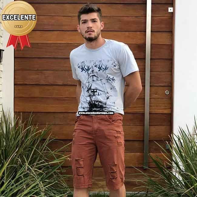 Bermuda Brim Destroyed com Lycra