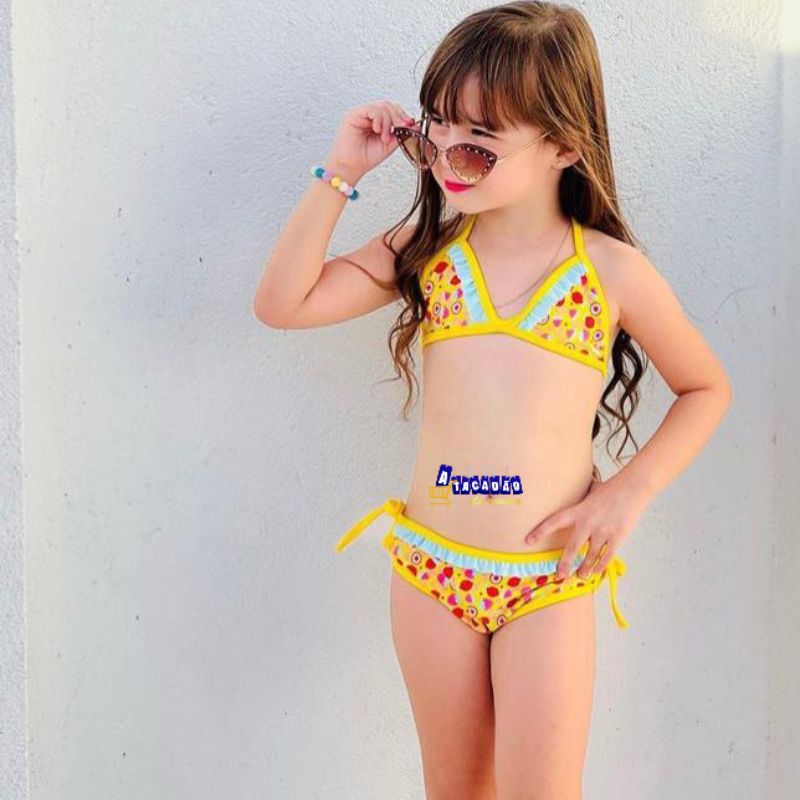 Biquini Infantil Com Babados