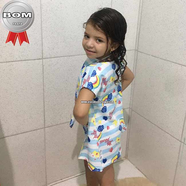 Biquini e Body Com Kimono 6 a 8 Anos