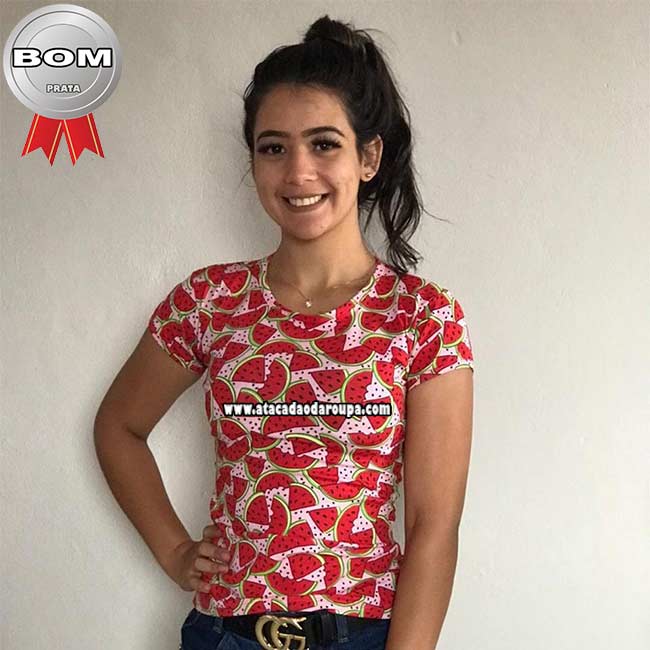 Blusa Baby Look Estampada
