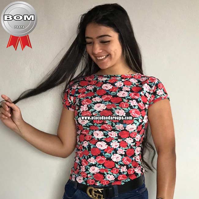 Blusa Baby Look Estampada