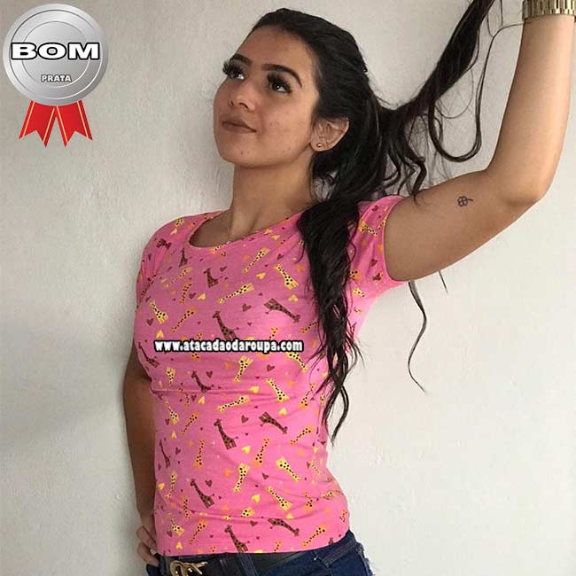 Blusa Baby Look Estampada