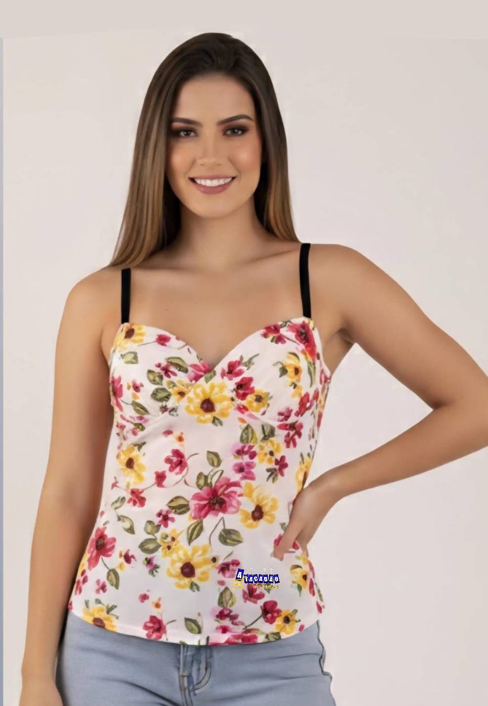 Blusa Alcinha Com Bojo Estampada