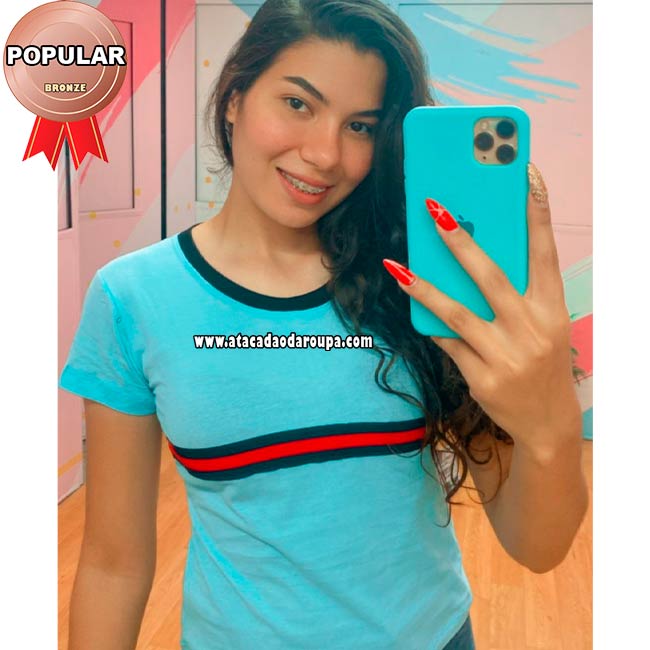 Blusa Lisa com Faixa Algodão