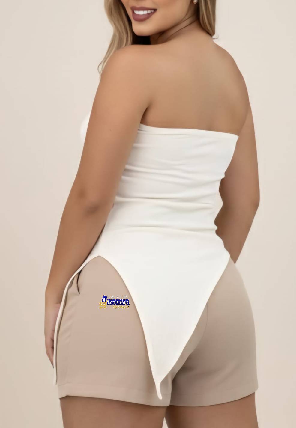 Blusa Bata Assimétrica Tomara Que Caia