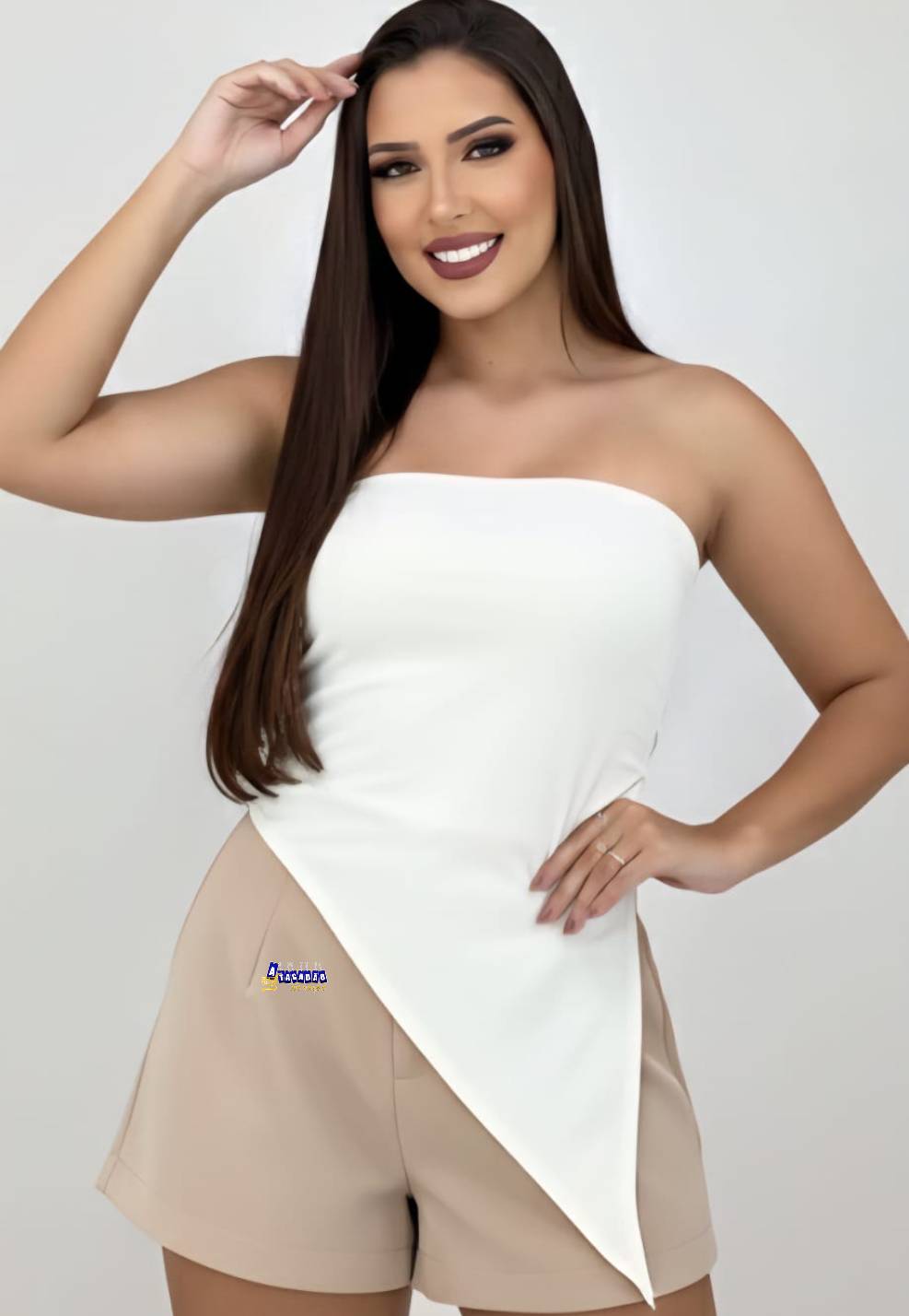 Blusa Bata Assimétrica Tomara Que Caia