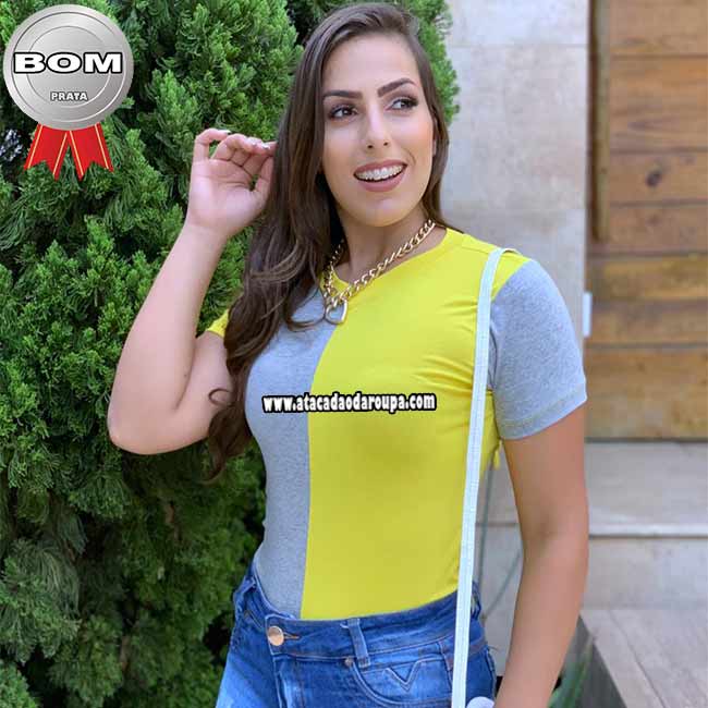 Blusa Feminina Bicolor M