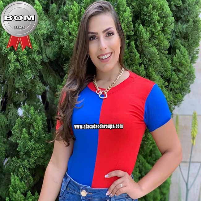 Blusa Feminina Bicolor M
