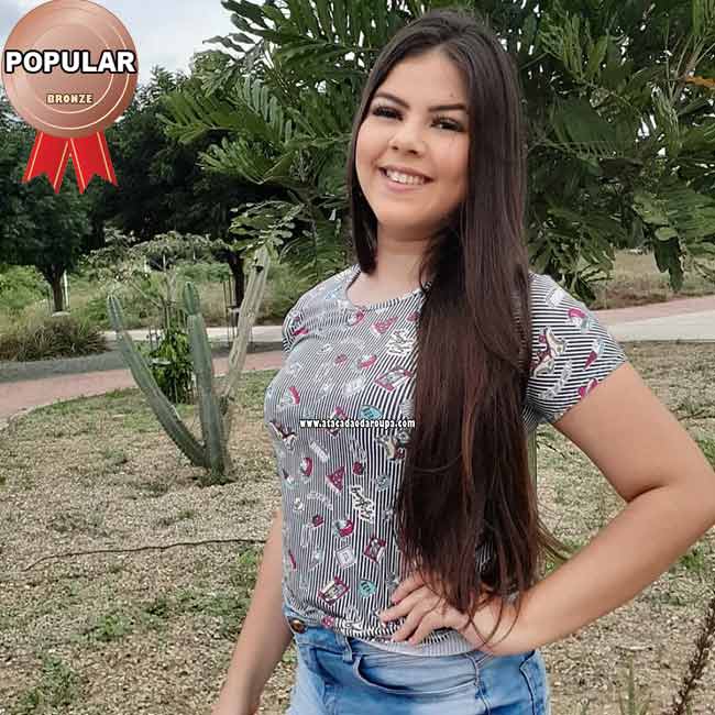 Blusa Estampada Básica M