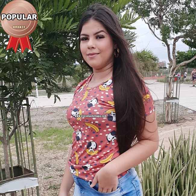 Blusa Estampada Básica M