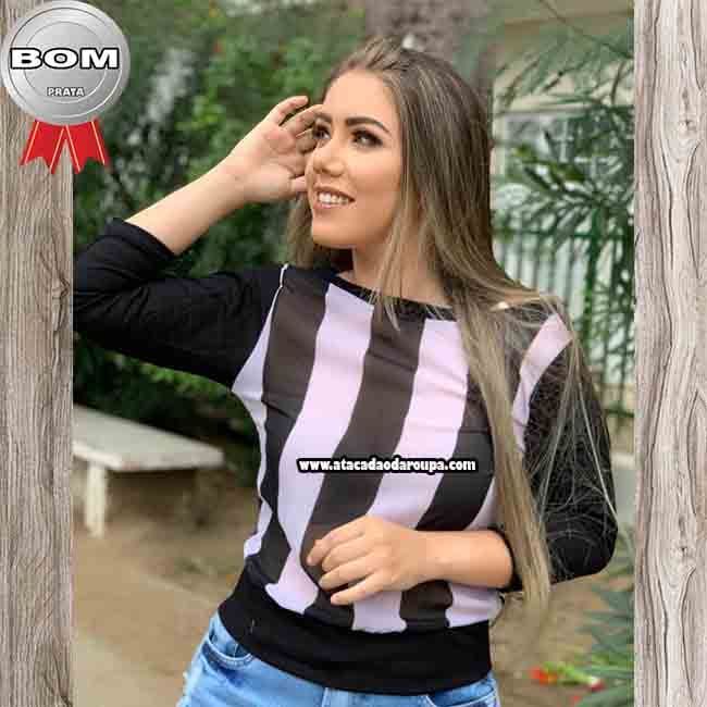 Blusa Feminina Manga 3/4 G