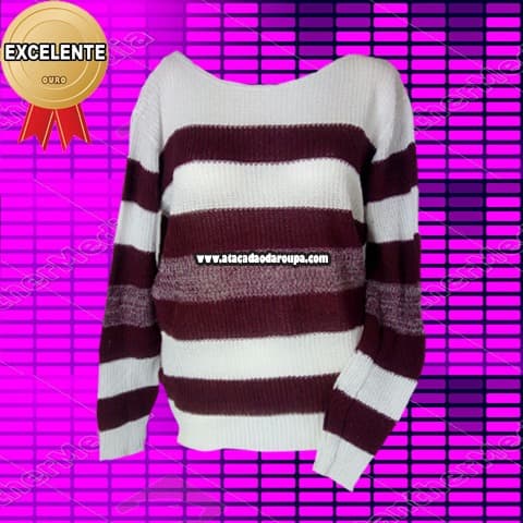 Blusa Manga Longa de Tricô Inverno